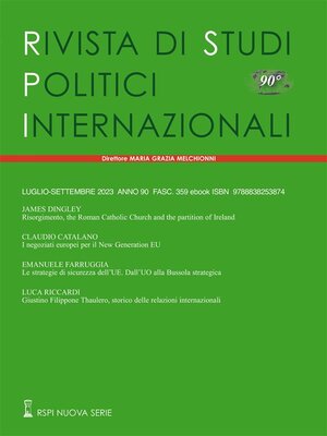 cover image of Rivista di Studi Politici Internazionali 3/2023